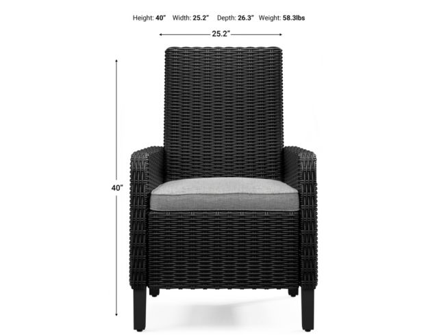 Ashley Beachcroft Black Outdoor Dining Arm Chair (Set of 2) large image number 7