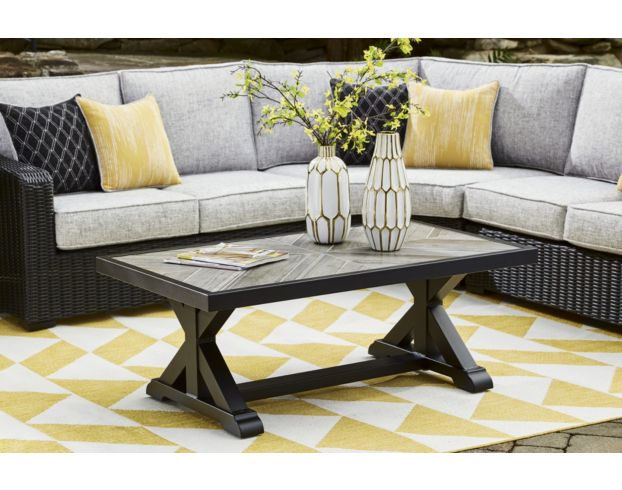 Ashley Beachcroft Black Outdoor Coffee Table large image number 2