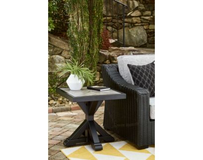 Ashley Beachcroft Black Outdoor End Table