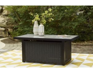 Ashley Furniture Industries In Beachcroft Black Outdoor Fire Pit Table