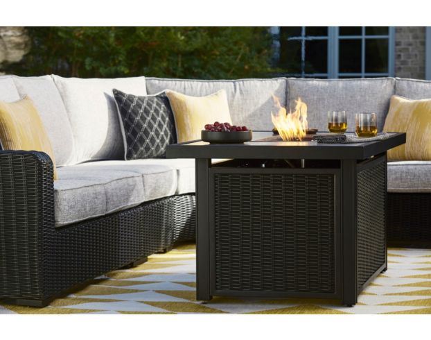 Ashley Beachcroft Black Outdoor Fire Pit Table large image number 4
