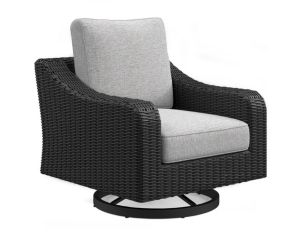 Ashley Furniture Industries In Beachcroft Black Swivel Lounge Chair