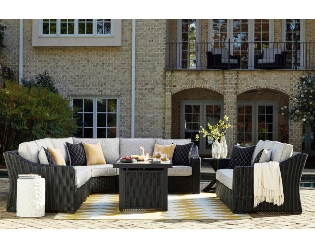 Ashley Beachcroft Black Outdoor Sofa large image number 7