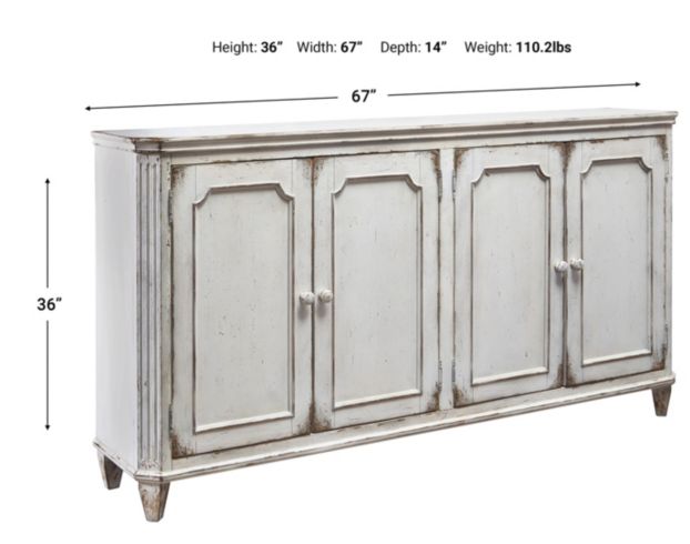 Ashley Mirimyn White Accent Cabinet large image number 3