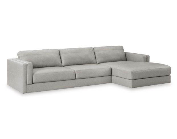 Ashley Amiata Glacier 2-Piece Leather Sectional with Right Chaise large image number 2