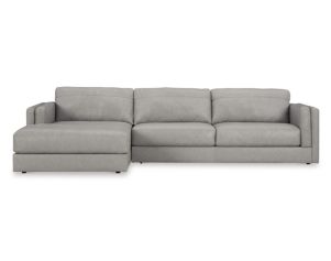 Ashley Amiata Glacier 2-Piece Leather Sectional with Left Chaise