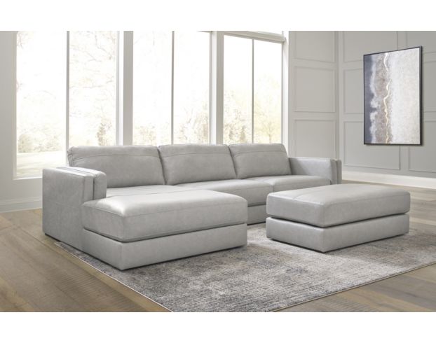 Ashley Amiata Glacier 2-Piece Leather Sectional with Left Chaise large image number 8