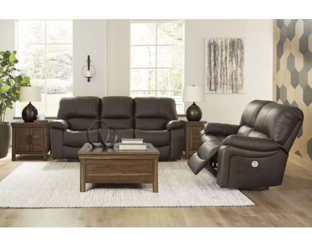 Ashley Furniture Industries In Leesworth Leather Power Reclining Sofa large image number 7