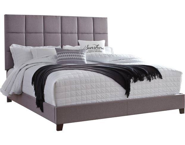 Ashley King Gray Upholstered Bed large image number 1