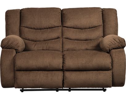 Ashley Tulen Chocolate Reclining Loveseat