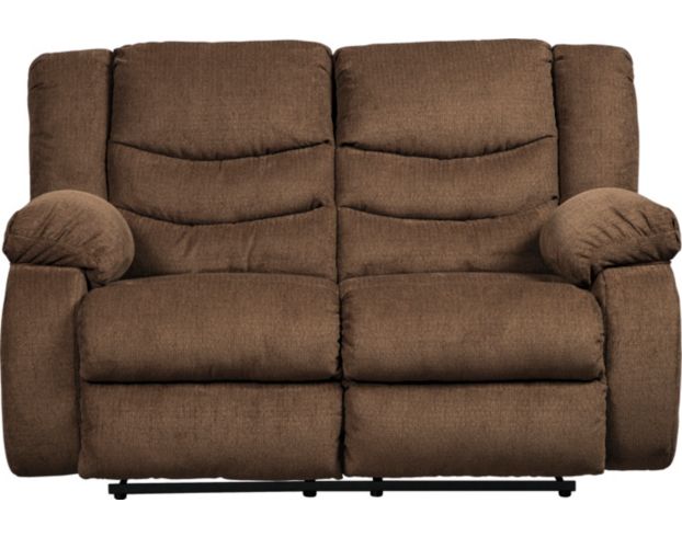 Ashley Tulen Chocolate Reclining Loveseat large image number 1