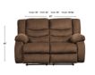 Ashley Tulen Chocolate Reclining Loveseat small image number 3