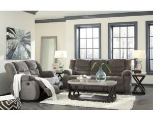 Ashley Tulen Gray Reclining Loveseat