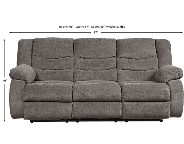 Murray Gray Fabric Sofa, Living Room - Sofas