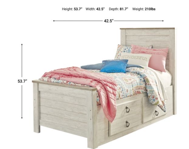Ashley Willowton Twin Storage Bed large image number 3