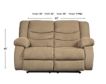 Ashley Tulen Mocha Reclining Loveseat small image number 3