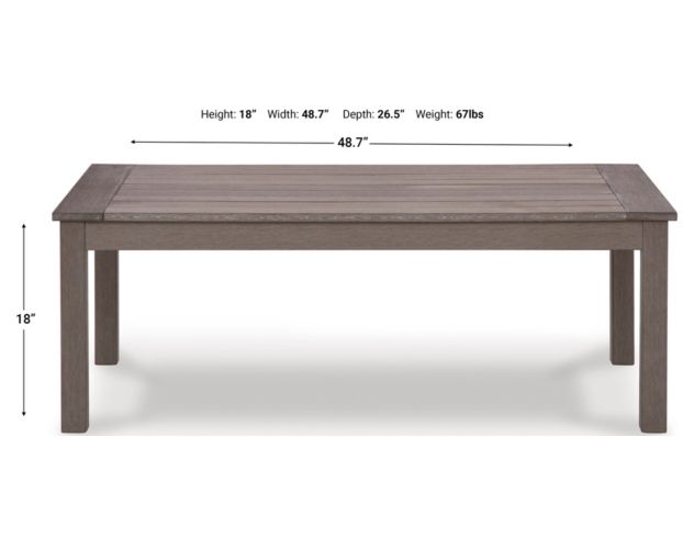 Ashley Hillside Barn Outdoor Coffee Table large image number 8