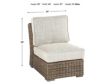 Ashley Beachcroft Outdoor Armless Chair With Cushion small image number 4