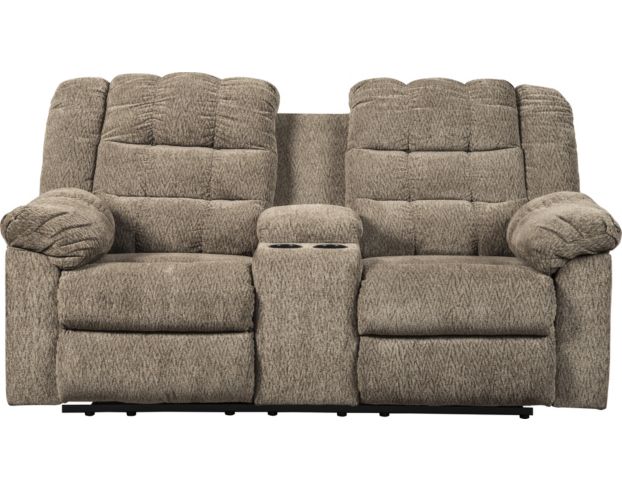 Ashley Workhorse Reclining Loveseat with Console large image number 1