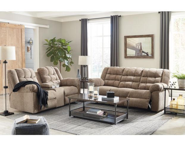 Ashley Workhorse Reclining Loveseat with Console large image number 2