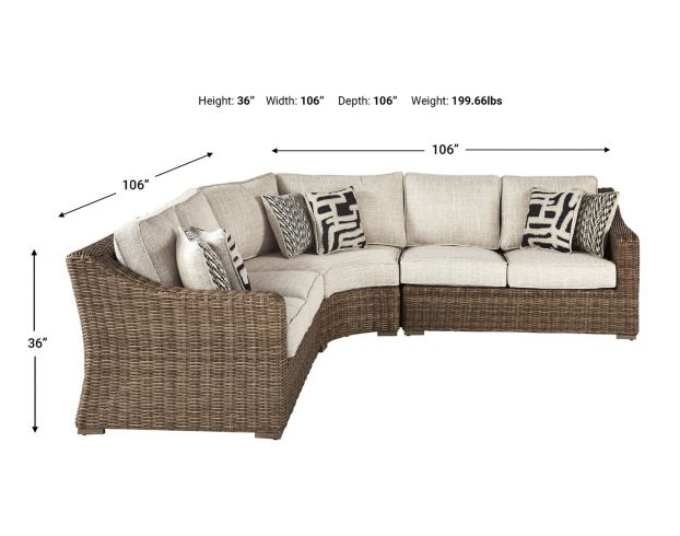 Ashley Beachcroft 3 Piece Outdoor Sectional large image number 3