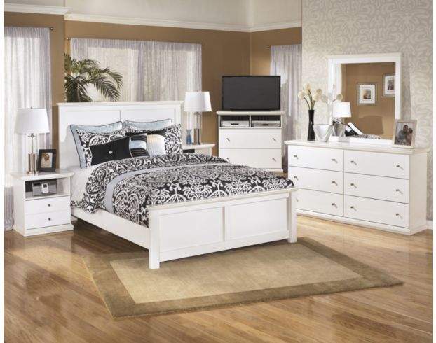 Ashley Bostwick Shoals White Dresser with Mirror large image number 2