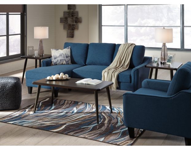Ashley Jarreau Blue Queen Sleeper Sectional Sofa Chaise large image number 2