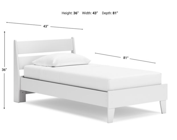 Ashley Socalle White Twin Bed large image number 6