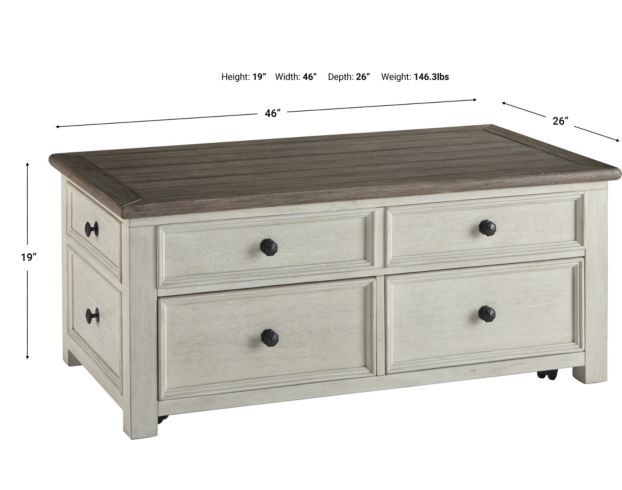 Ashley Bolanburg Lift-Top Coffee Table large image number 4