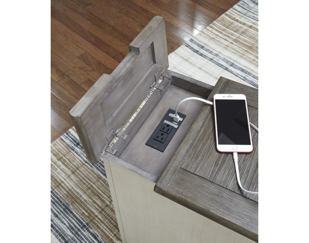 Ashley Bolanburg Chairside Table with Power Supply large image number 2