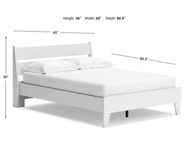 Ashley Socalle White Queen Bed large image number 6