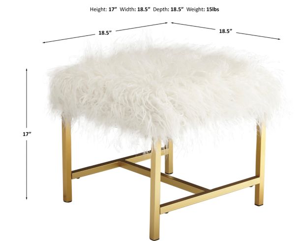 Ashley Elissa Faux Fur Stool large image number 7
