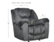Ashley Capehorn Gray Rocker Recliner small image number 5