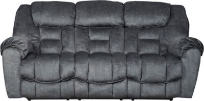 Ashley Capehorn Gray Reclining Sofa Homemakers