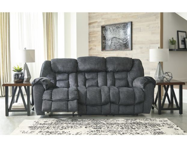 Ashley Capehorn Gray Reclining Sofa large image number 2