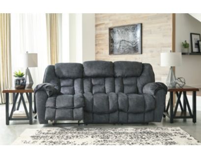 Ashley Capehorn Gray Reclining Sofa