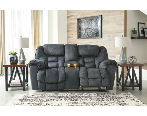 Ashley Capehorn Reclining Loveseat with Console large image number 3