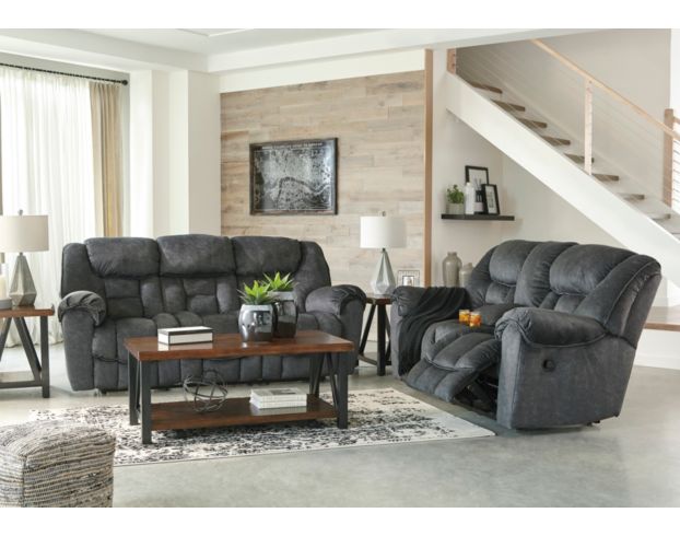 Ashley Capehorn Reclining Loveseat with Console large image number 4