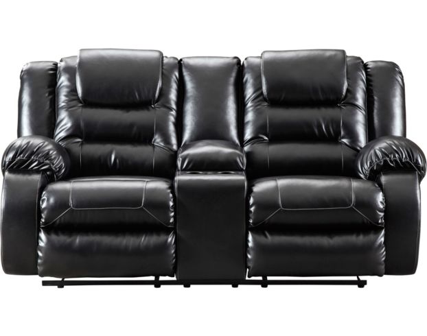 Ashley Vacherie Black Reclining Console Loveseat large image number 1