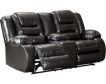 Ashley Vacherie Black Reclining Console Loveseat small image number 2