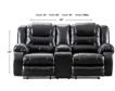 Ashley Vacherie Black Reclining Console Loveseat small image number 3