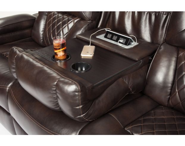 Warnerton chocolate store power reclining sofa