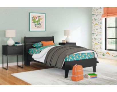 Ashley Socalle Black Twin Bed