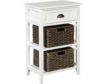 Ashley Oslember White Storage Accent Table w/ Baskets small image number 1