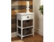 Ashley Oslember White Storage Accent Table w/ Baskets small image number 2