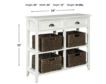 Ashley Oslember Storage Accent Table w/ Baskets small image number 3
