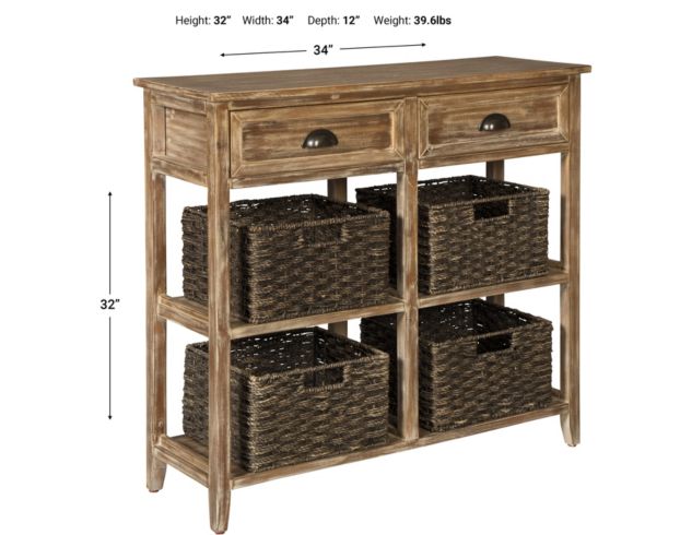 Sofa table deals with baskets