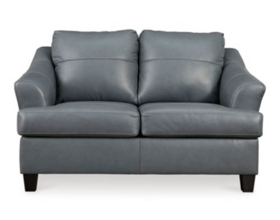 Ashley Genoa Gray Leather Loveseat