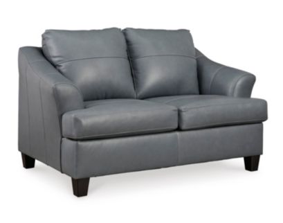 Ashley Genoa Gray Leather Loveseat