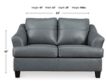 Ashley Genoa Gray Leather Loveseat small image number 7